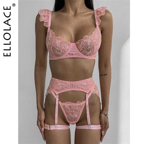 Erotic Ellolace Women S Lingerie Embroidery Lace Sexy Transparent Bra