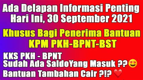 Ada Informasi Penting Bagi Kpm Pkh Bpnt Dan Bst Kks Sdh Cair Bpnt