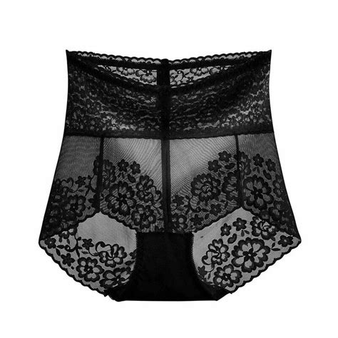 Womens High Waist Lace Panties Briefs Sexy Seamless Underwear Knickers