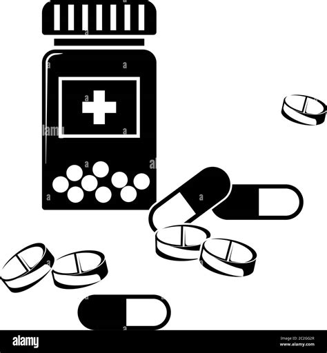 Medication Clipart Black And White