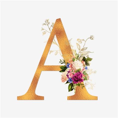 Floral Gold Alphabet Png Images Alphabet Gold Wedding Png