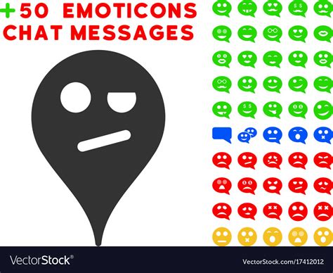 Infidelity Smiley Map Marker Icon With Bonus Mood Vector Image