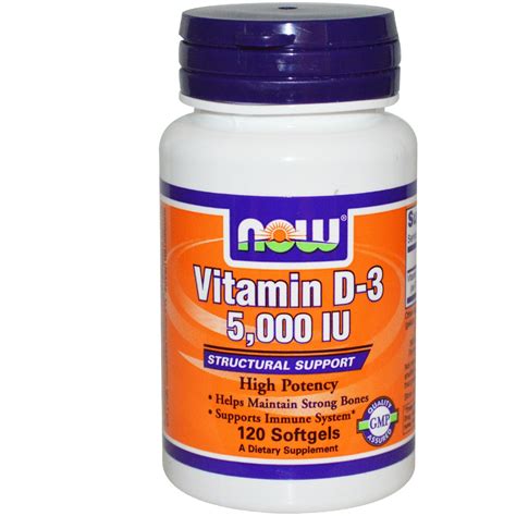 Now Foods High Potency Vitamin D Mcg Iu Softgels