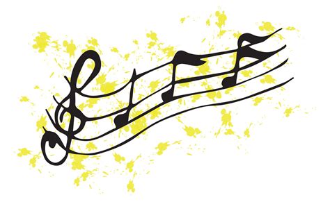 Music Notes On The Background Of Watercolor Yellow Spots 22694138