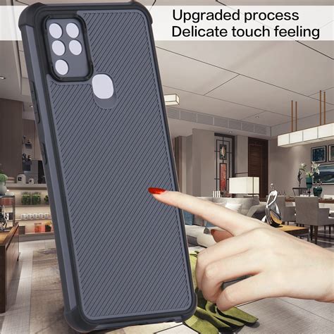 For Infinix Hot Eagle Eye Armor Dual Color Shockproof Tpu Pc Protective Case Black