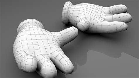 Cartoon Hand 3d Model