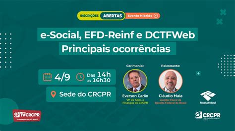 Esocial Efd Reinf E Dctfweb Principais Ocorr Ncias Youtube