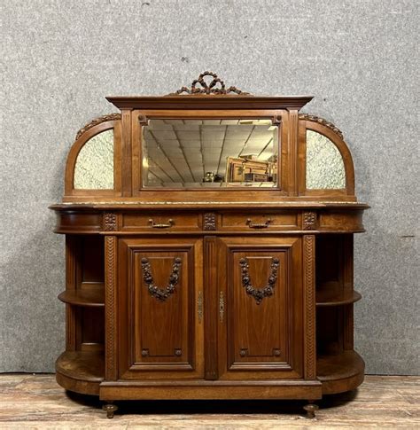 Sideboard Louis Xvi In Half Moon Shape Marble Walnut Catawiki