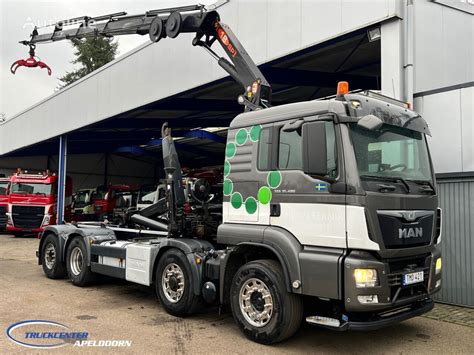 Man Tgs X Hydrodrive Pm Sp Manuel Hook Lift Truck For