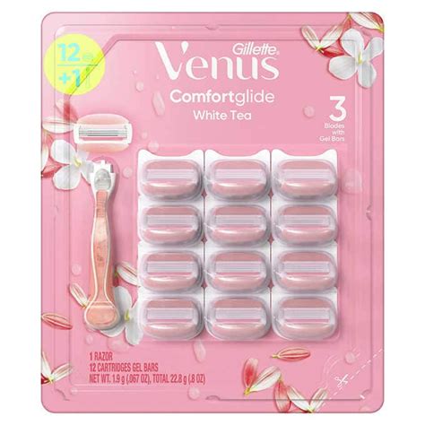 Gillette Venus Comfortglide White Tea Razor Refills 12 Count