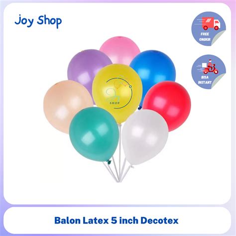 Jual Balon Latex Inch Doff Merk Decotex Ukuran Pak Isi Pcs