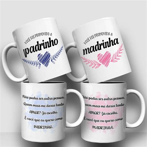 Arte Caneca Para Padrinhos De Batismo - Arte Digital Caneca para Padrinhos de Batismo | Elo7
