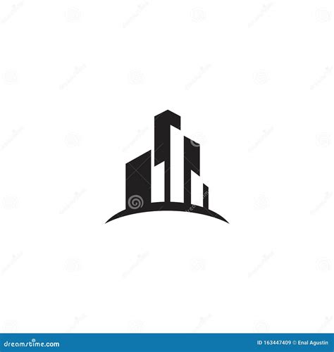 Simple Building Icon Logo Design Inspiration Vector Template Stock