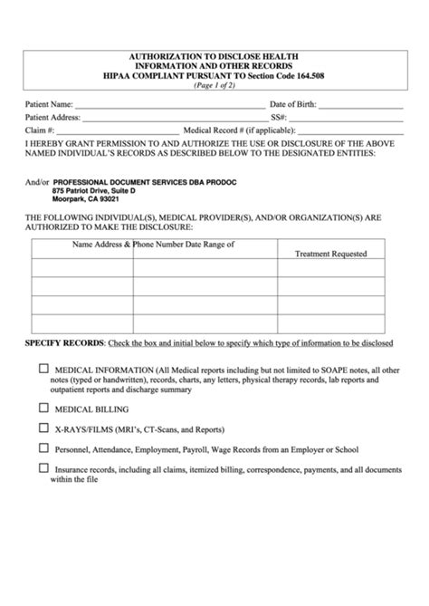 Fillable Forms Hipaa Compliant Printable Forms Free Online