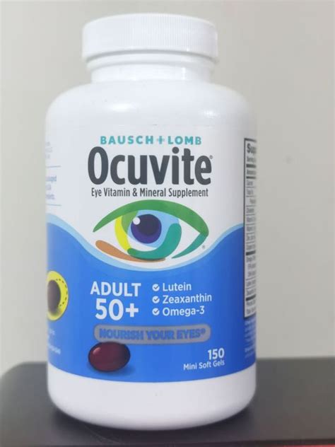 Ocuvite Adult 50 Eye Vision Vitamin Supplement Softgel With Lutein Zeaxanthin Omega 3 C E Zinc