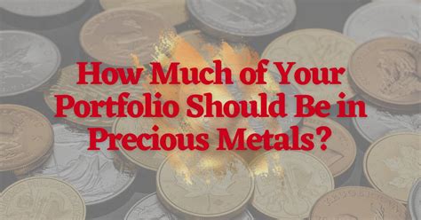 How Much Precious Metals To Put In Your Portfolio In 2024