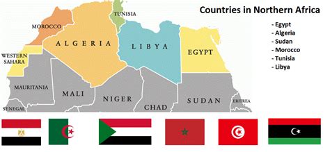 Countries in Northern Africa and Their Capitals – Countryaah.com