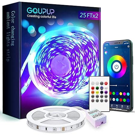 Amazon Gupup Ft Led Strip Lights Bluetooth Led Lights For