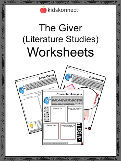 The Giver Worksheets Author Plot Themes Adaptations