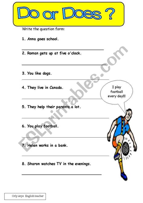 Present Simple Question Form ESL Worksheet By Orlyar1