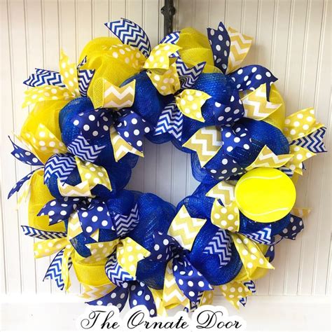 Tennis Wreath Custom Colors Tennis Wreath Tennis Gifts Etsy Wreaths