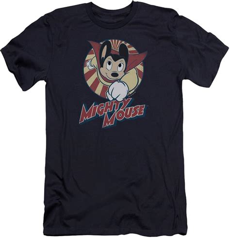 Mighty Mouse Mens The One The Only Premium Slim Fit T Shirt Uk Fashion