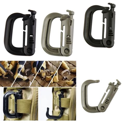 Tactical Backpack Carabiner Snap D Ring Clip Key Ring Locking Carabiner