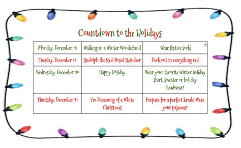 Eps Countdown To The Holidays Edgewood Primary School