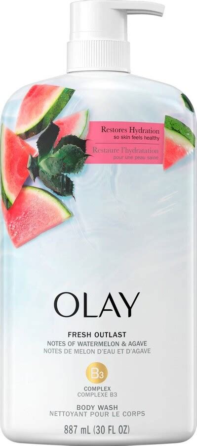 Olay Fresh Outlast Notes Of Watermelon And Agave Body Wash 30 Fl Oz