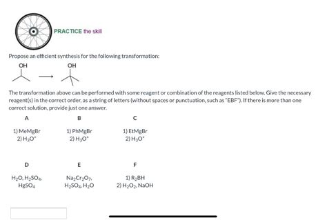 Solved Practice The Skill Propose An Efficient Synthesis For Chegg