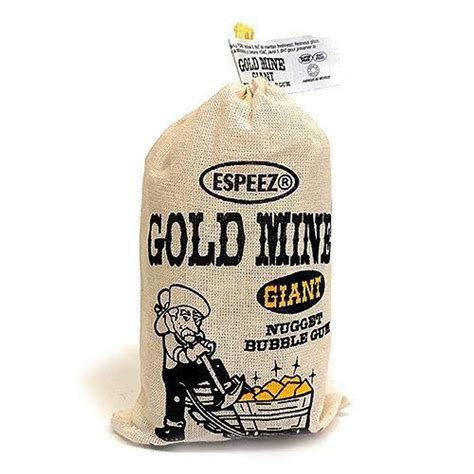 Giant Gold Mine Nugget Bubble Gum 12 Count Bags Candy Barn Express