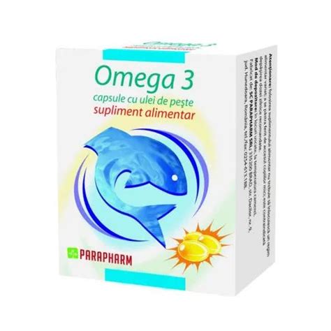 Omega 3 Cu Ulei De Peste 1500mg 90 Capsule Parapharm Drmax Farmacie