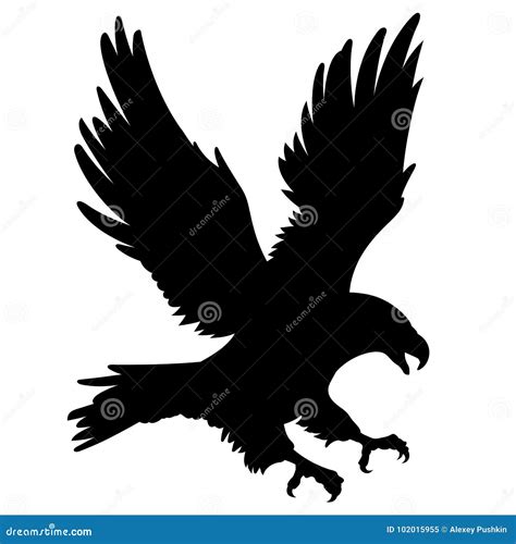 Eagle Silhouette Stock Vector Illustration Of Flight