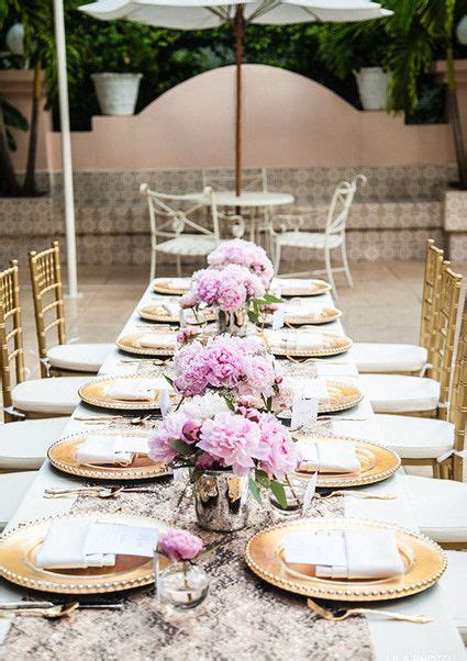 Gold And Pink Bridal Shower Tablescape Wedding And Party Ideas Bridal Shower Tablescape Pink