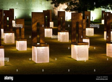 Oklahoma City Bombing Memorial Chairs Stock Photo - Alamy