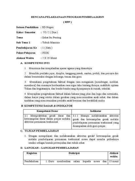 Rpp Permainan Tradisional Pdf