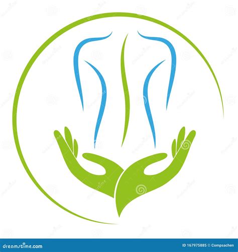 Man And Hands Massage And Orthopedics Logo Vector Illustration