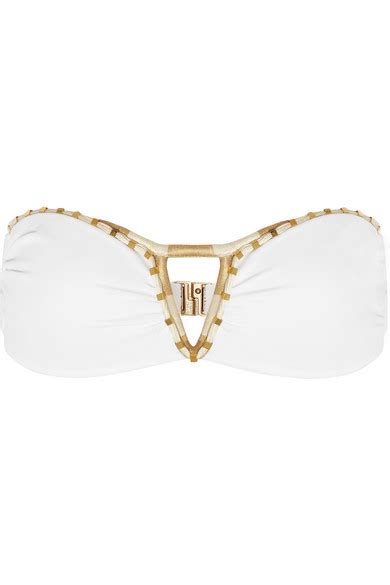 Vix Pyramid Embellished Bandeau Bikini Top Net A Porter Com