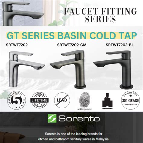 SORENTO BATHROOM FAUCET GT SERIES PREMIUM STAINLESS STEEL 304 BASIN