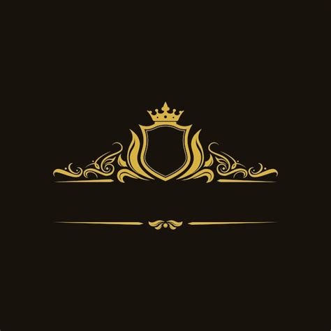 Design De Modelo De Logotipo De Distintivo De Ouro Vetor Premium