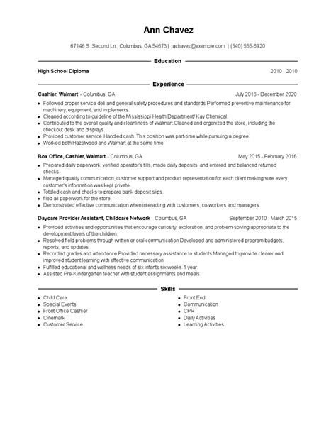 Cashier Resume Examples And Tips Zippia