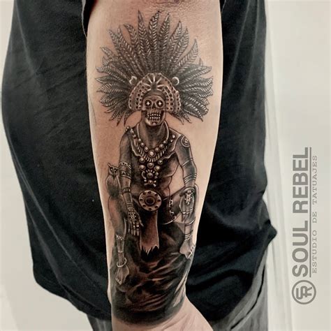 Mictlantecuhtli Tattoo En Tatuajes Tribales Aztecas Manga Del