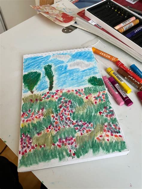 Oil Pastel landscape in 2023 | Oil pastel landscape, Oil pastel, Pastel landscape