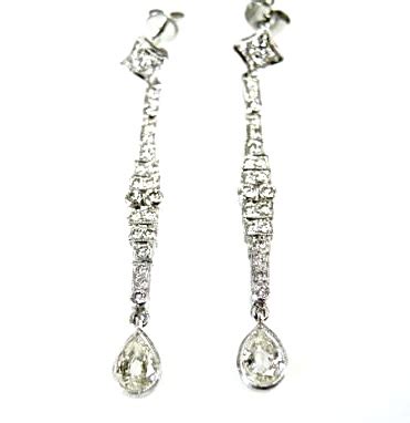 Vintage Diamond Drop Earrings