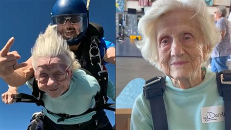 Amazing 104 Year Old Chicago Woman Skydives From Plane Aims To Become