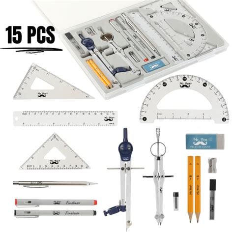 Mr Pen Professional Geometry Set 15 Pcs Geometry Kit For Artists