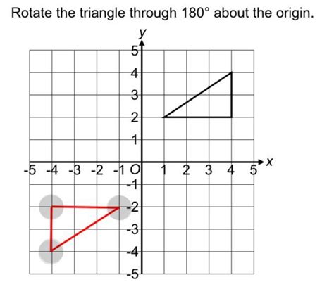 Rotate The Triangle Through 180 About The Origin Brainly