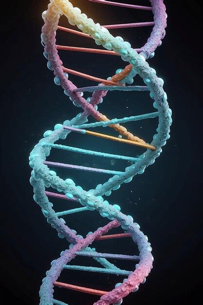 Dna Strand Symbolizes The Intersection Of Digital Technology And