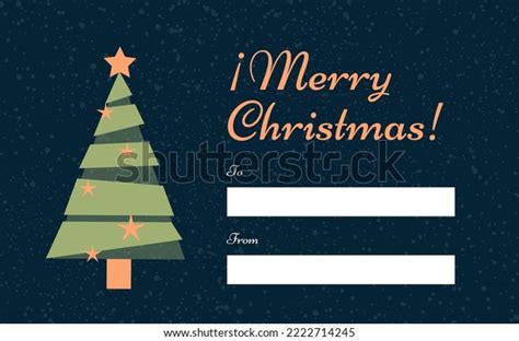 Christmas Letter Template Flat Design Stock Illustration 2222714245 Shutterstock