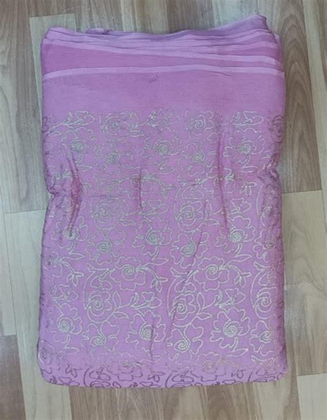 Embroidery Purple Chinon Chiffon Fabric At Rs Meter Chinon